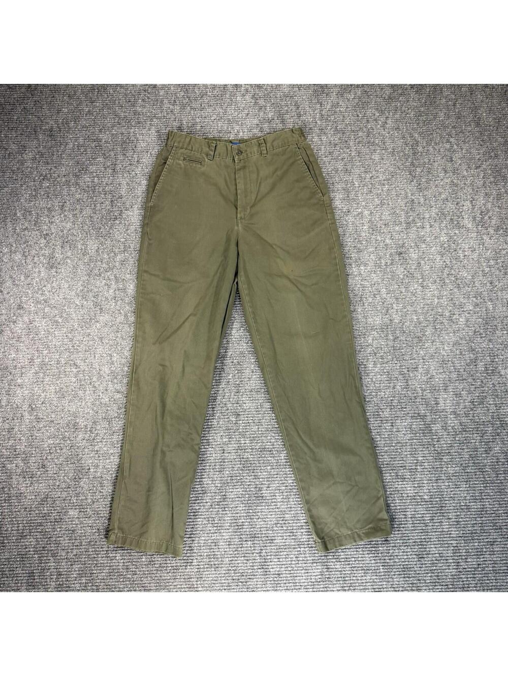 Karen Scott Sport Olive Green Pants Stretchy Waist Size 8 Average Cotton